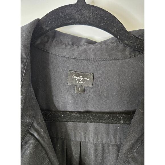 Pepe Jeans London Charcol Dark Denim Romper Jumpsuit Womes Size Small - Picture 3 of 7